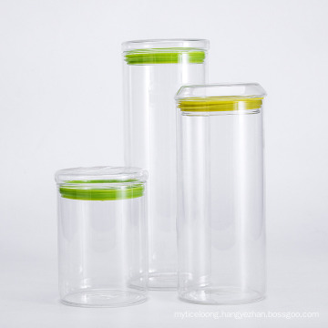 High Borosilicate Glass Tank with Food Grade Silicon Gel Cover Jar